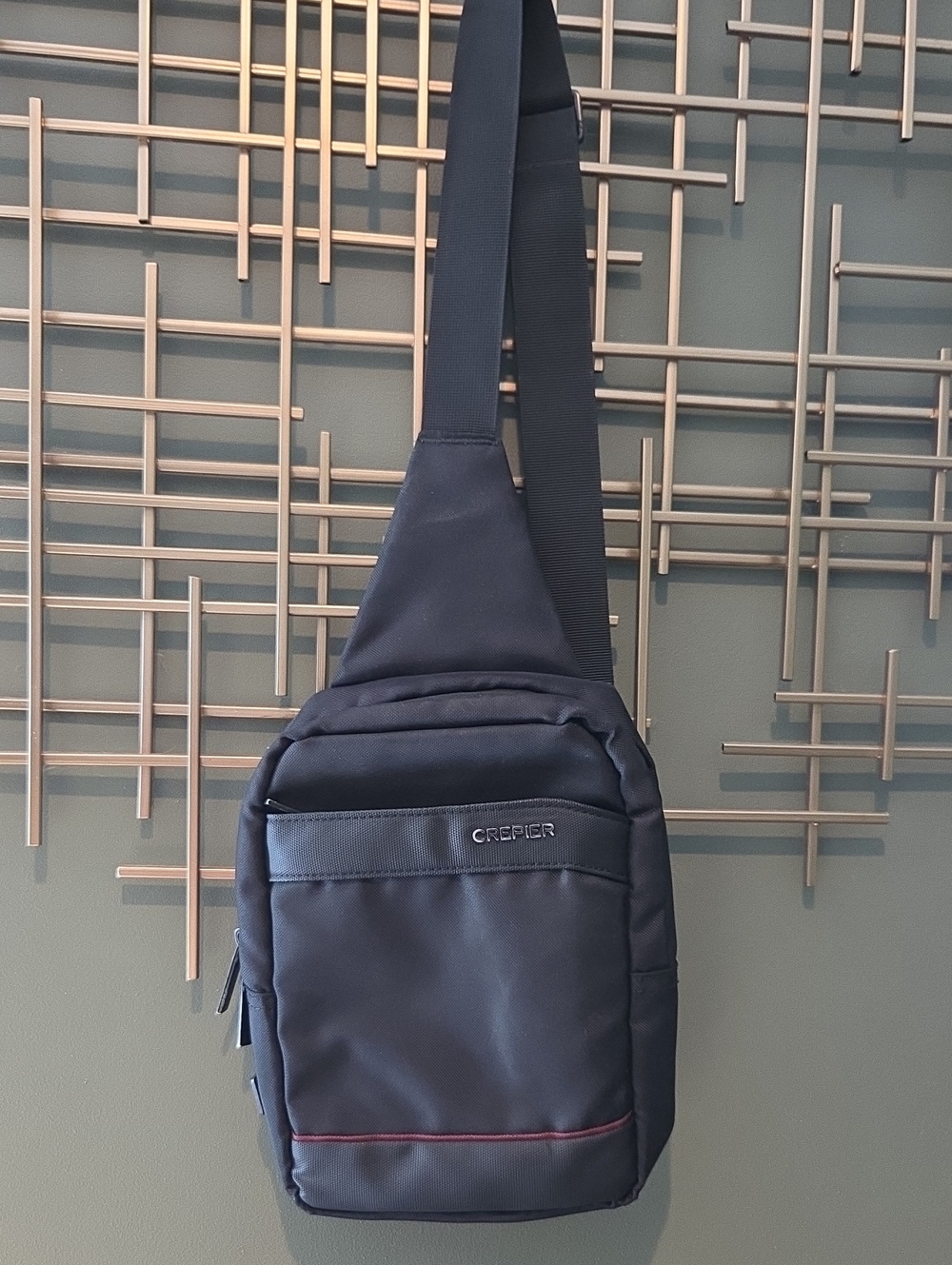 Black Crossbody Sling Bag for Men By CREPIER